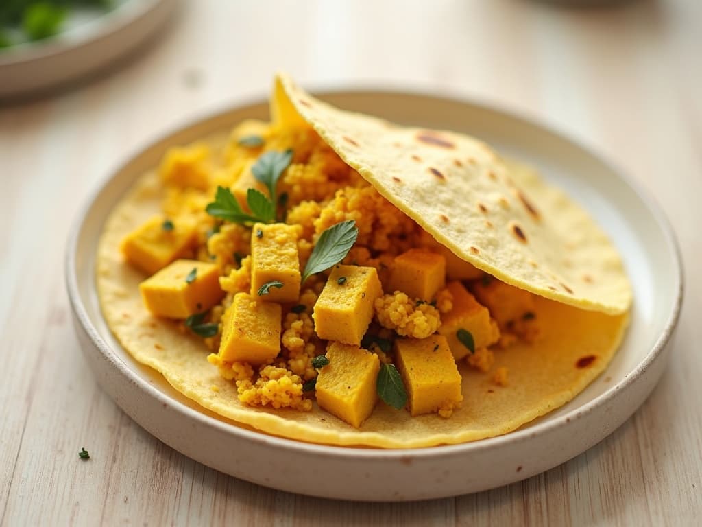 Tofu scramble wrap
